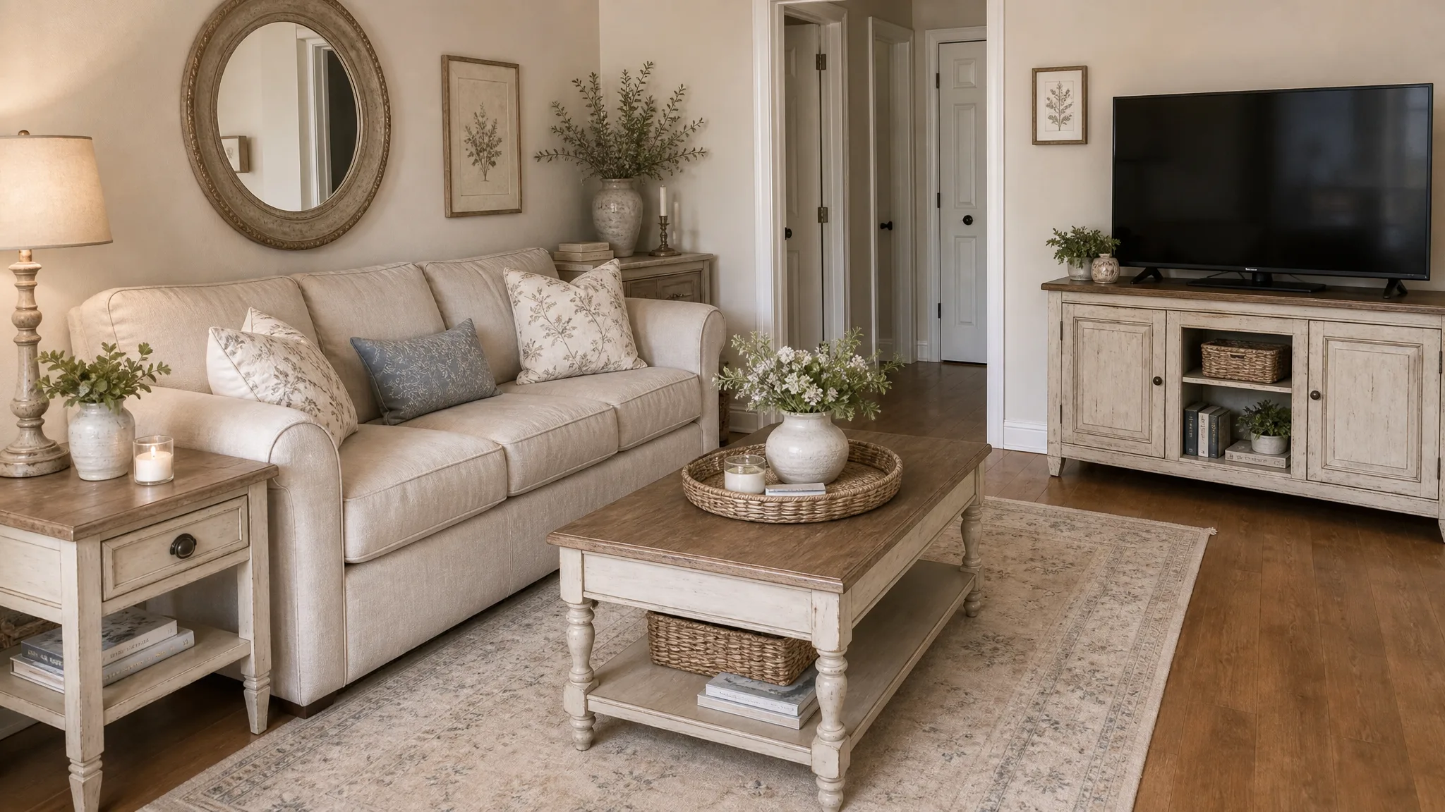 Illustrative French country living room